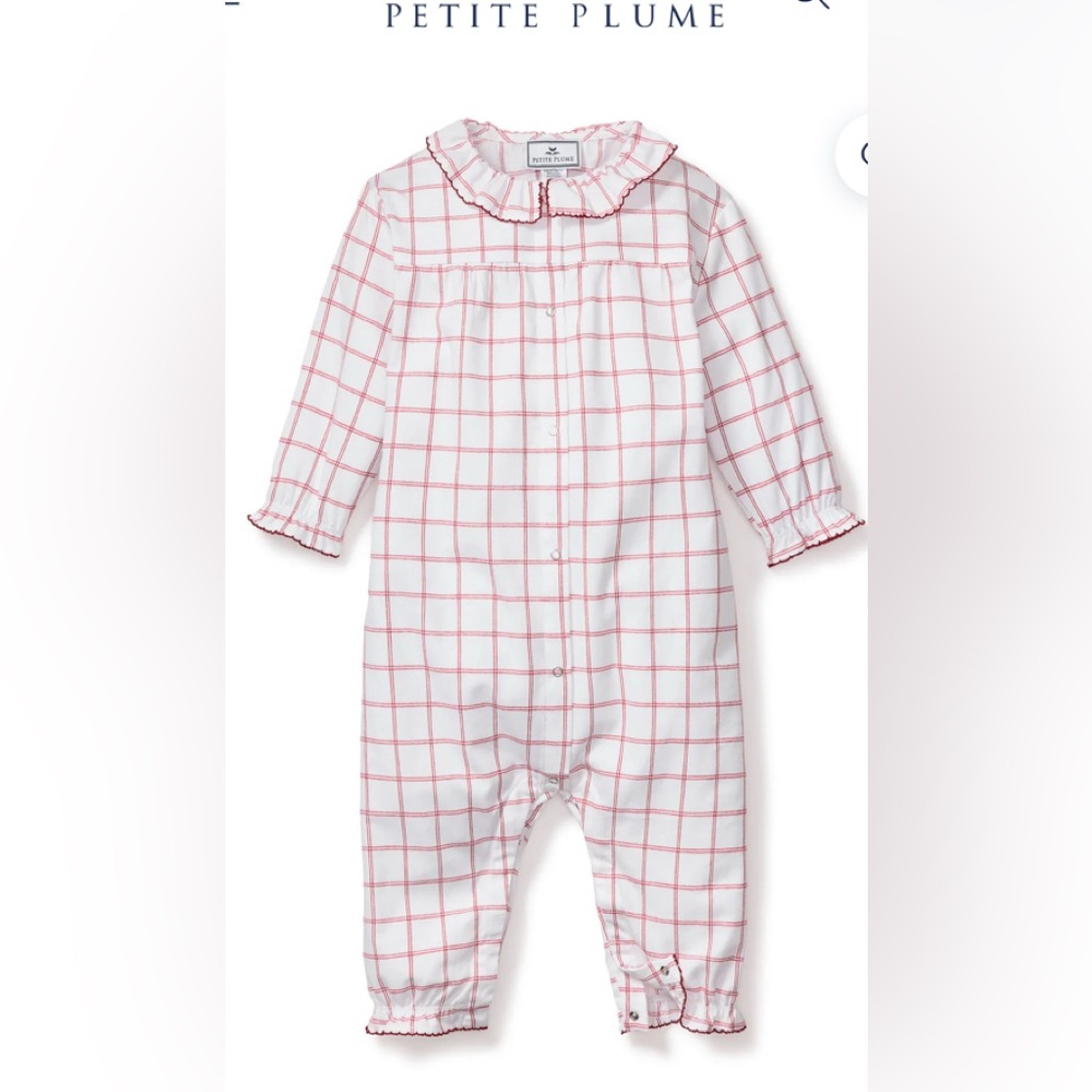 Petite plume tattersall onesie